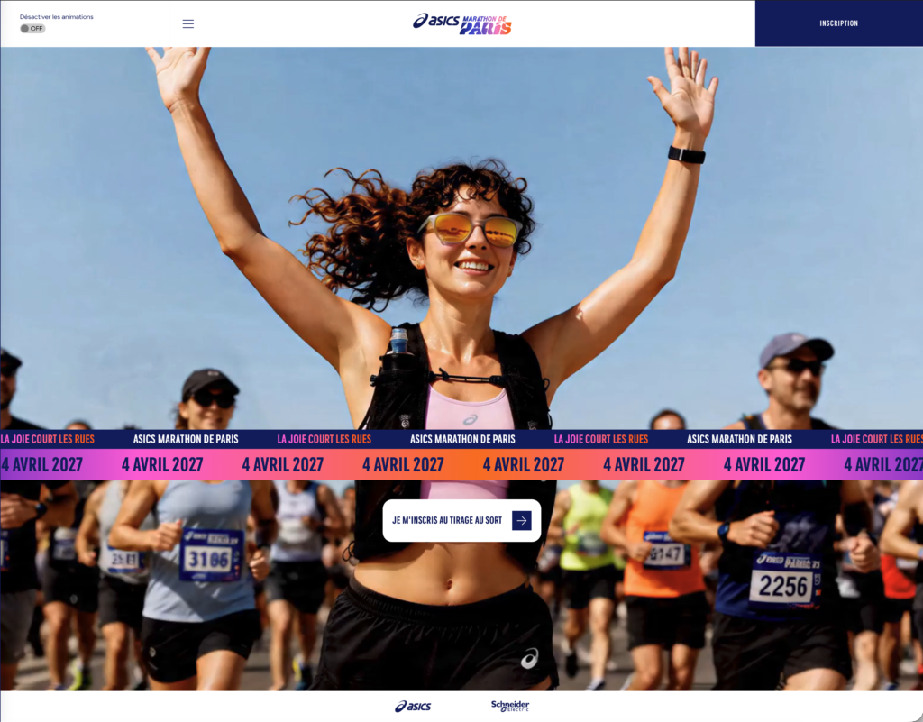 Site du Marathon de Paris ASICS